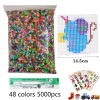 ลูกปัดฟิวส์ของเล่น Perler 5Mm ลูกปัด Hama 24/48/36สีสำหรับเด็กการประดิษฐ์แบบ DIY 3D ปริศนาเพื่อการศึกษา Kids Toys Gratis Ongkir Madeline