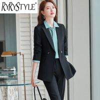 ผู้หญิงชุด High End Temperament Professional Fashionใหม่ฤดูใบไม้ร่วงแขนยาวแบบทางการ Slim Blazer และกางเกงกระโปรงออฟฟิศสำหรับสตรีสวมใส่