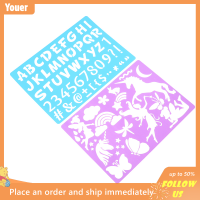 【Youer】 20pcs เด็ก DIY วาด Stencils กระดานกลวงชุดเด็กพลาสติกภาพวาดแม่แบบ