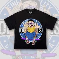 เสื้อยืด Doraemon Nobita Nobi เสื้อผ้าที่มีคำปลอดภัยการออกแบบที่มีคุณภาพดี สำหรับผู้ชาย Black/ White tshirt (S-5XL)