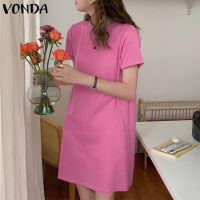 (จัดส่งฟรี)Fancystyle VONDA เสื้อแขนกุดผู้หญิง,เสื้อยืดจับจีบคอลูกเรือแบบลำลองสีพื้นเสื้อกล้ามเสื้อผู้หญิง