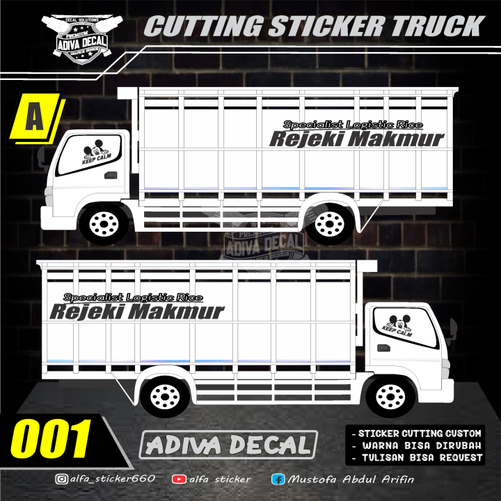 Cutting Sticker Bak Truck Simple Kekinian Stiker Rejeki Makmur