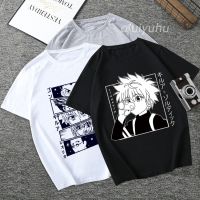 Street shirt Unisex Hunter Hunter X Killua Zoldyck เสื้อยืดผู้ชาย Harajuku Kurapika Tshirt น่ารักอะนิเมะ Hisoka เสื้อยืดกราฟิก Top Tees ชาย90S