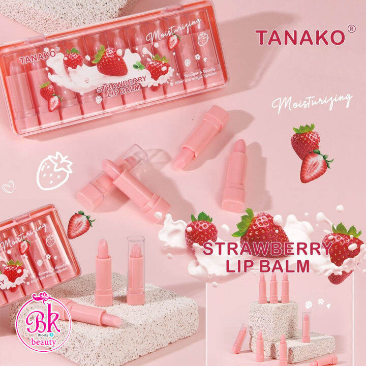 tanako-ลิปมัน-ลิปบาล์ม-ลิปมันบำรุง-nbsp-ลิป-เซตลิปมัน-10-แท่ง-สตรอเบอร์รี่-เมจิกลิปบาล์ม-ให้ความชุ่มชื้นและบำรุง-ริมฝีปาก