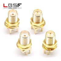 5pcs RP-SMA Female 16.5mm Jack Plug Adapter Solder Edge PCB Straight Right angle Mount RF Copper Connector Plug Socket Electrical Connectors