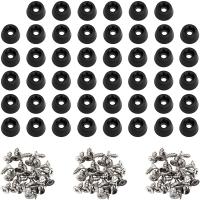 【CW】 HOT SALE 120 Pcs Soft Cutting Board Rubber Feet With Stainless Steel Screws 0.28 X 0.59 For Furniture Electronics And Appliance