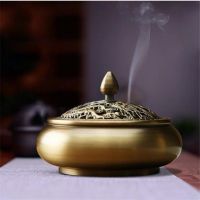 Pure Copper Household Indoor Sandalwood Incense Burner Seat Indoor Household Incense Sticks and Coil Burner