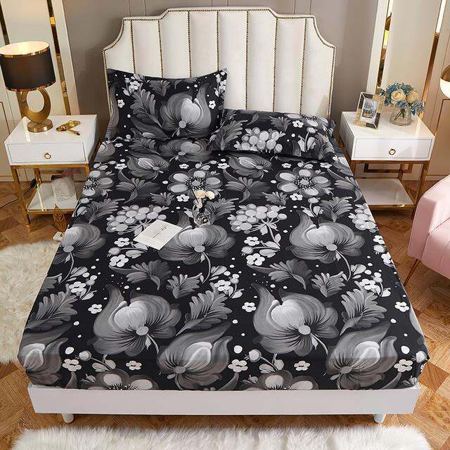 1pc-100-polyester-printing-fitted-sheet-mattress-set-with-four-corners-and-elastic-band-bed-sheet-pillowcases-need-order