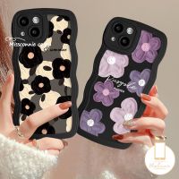 MissConnie เคสสำหรับ Oppo A57 A16 A17 A7 A76 A78 A58 A55 A5s A16K A17K A15 A54 A1k A77s 8Z A12 A96 A3s A53 A9 A5 A16s A95 Reno 8T 7 8 7Z 6 A74 A77ดอกไม้สดขอบลอนสีน้ำมันเคส