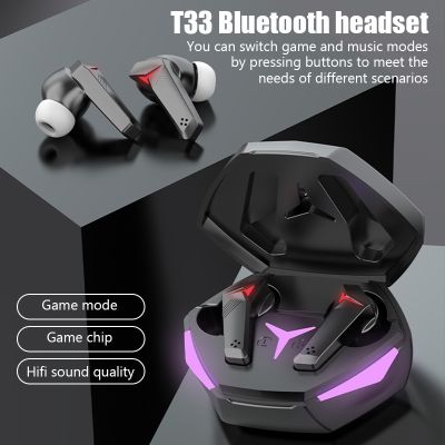 ZZOOI T33 TWS Bluetooth Earphones Wireless Fone HiFi Sound Headphones with Mic Gaming Headset Stereo Sports Earbuds Touch Control