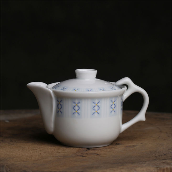 สไตล์เก่าเซรามิกหม้ออบปกชาม-underglaze-ข้าวสาลีหูดอกไม้-gaiwan-กรองกาน้ำชาชามชาถ้วยชา-chawan-จีน-t-eaware-ชุด