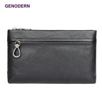 GENODEN New Mens Clutch Handbags Genuine Leather Male Handbag Fashion Man Letter Envelope Leisure Bag Tide Wrist Bags