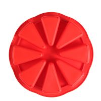 Silicone Portion Cake Mold For Baking Silicone Mold 8-Cavity DIY Non-Stick Soap Mould Pizza Slices Pan Cake Decorating Tools Bread  Cake Cookie Access