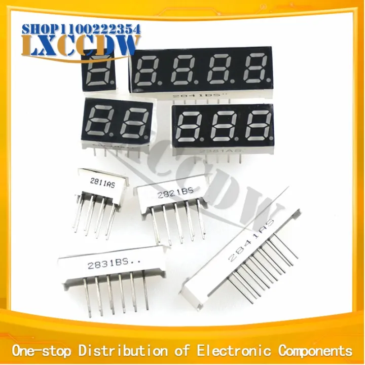 5pcs 0.28inch LED display 7 Segment 1 Bit/2 Bit/3 Bit/4 Bit Digit Tube ...