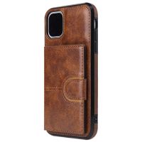 Fashion Luxury Flip PU Leather Card Wallet for iPhone12 Pro Max Frosted and Shatter-Resistant Shell