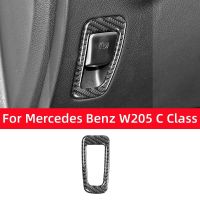 For Mercedes Benz C GLC Class W205 X253 Carbon Fiber Electronic Handbrake P Button Trim Frame Sticker Car Interior Accessories