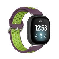 สำหรับ Fitbit Versa 3สายนาฬิกาข้อมือซิลิโคนระบายอากาศแบบมีรูพรุน