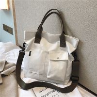 【CW】 2023 Trend Canvas Multifunction Design Fashion Large Capacity Handbags Female Totes Shoulder for
