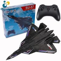 ZZOOI RC Plane SU57 Radio Remote Control Airplane with Light Fixed Wing Electric Controlled Foam Rc Glider Aircraft