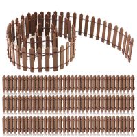 hot【DT】 90x5cm Fence Miniature Garden Accessories Wood Dollhouse Showcase Terrarium Decoration