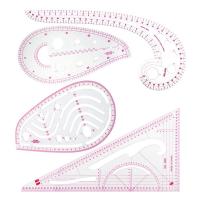 Sewing Tools 4 Pcs Sew French Curve Metric Shaped Ruler Measure for Sewing Dressmaking Pattern Design DIY Clothing Bendable Drawing Template