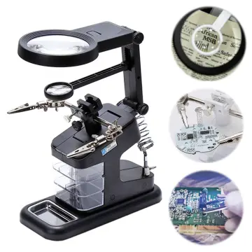 8X 23X LED Retractable Head-mounted Watch Maintenance Magnifying Glasses  Double Eyes Magnifying Glasses With LED Light