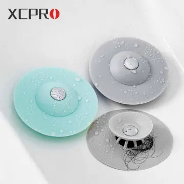 Silicone Tub Stopper Drain Plug: 4pcs Round Drain Hair Catcher Flat Suction  Cover Kitchen Sink Strainer Bathroom Shower Sink Stopper Drain Cover Hair  Filter