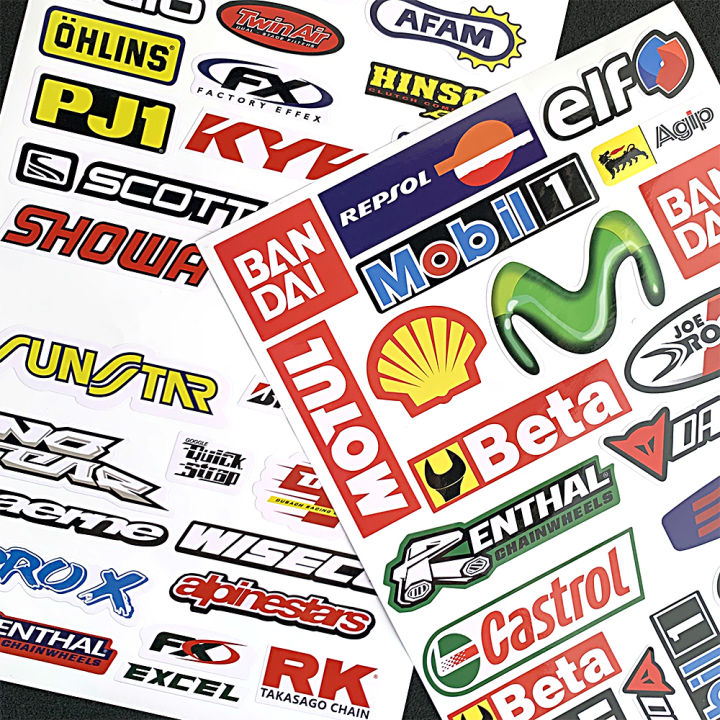 pvc-กันน้ำ-sponsor-motor-สติกเกอร์-motul-ohlins-beta-kyb-shoei-rk-bandai-movistar-shoei-sbk-wp-ตกแต่งรถจักรยานยนต์-decals