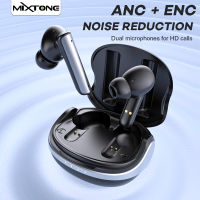 MIXTONE P60 หูฟังบลูทู ธ ไร้สาย ANC ENC การยกเลิกเสียงรบกวน สเตอริโอ Hifi Bass ไมโครโฟนคู่ ความต้านทานน้ำ