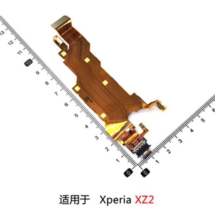 ขั้วต่อช่องเสียบ USB บอร์ดชาร์จสำหรับ Sony Xperia XZ2 H8216 H8296 SO-03K แท่นชาร์จสายเคเบิลงอได้
