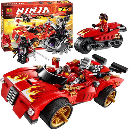 Lắp ráp xếp hình lego ninjago 9796 - xe hơi chiến đấu của kai - ảnh sản phẩm 1