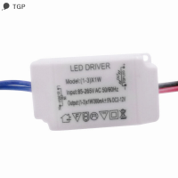 ? TGP Simple AC 85V-265V ถึง DC 12V LED Electronic Transformer Power Supply DRIVER 3X1W