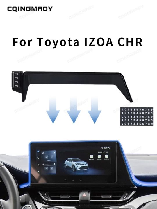 ที่วางโทรศัพท์ในรถสำหรับ-toyota-izoa-chr-2018-2023ชั้นฐานยึดอุปกรณ์นำทางชาร์จไร้สายพลังงานใหม่