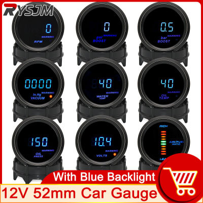 HD Digital Turbo Boost Gauge BAR PSI 52Mm Car Water Temp Meter Oil Temp Oil Pressure Gauge Voltmeter Tachometer EGT Gauge Holder