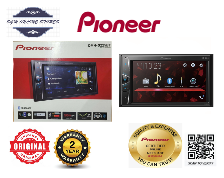 Pioneer DMH-G225BT - 7inch Double-DIN DVD Multimedia AV Receiver Car ...