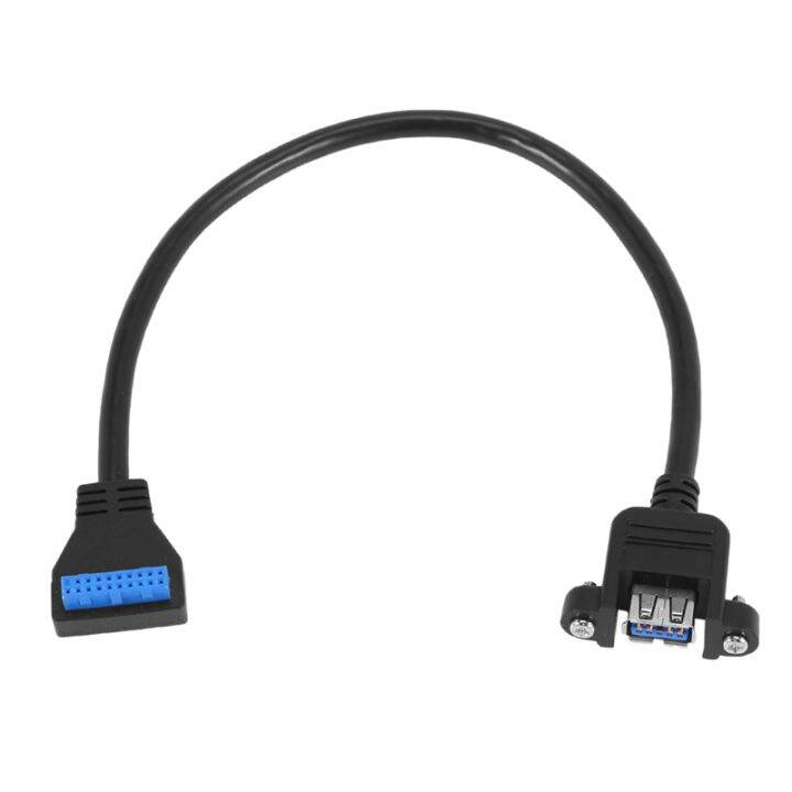 USB 3.0 Single Port A Female Screw Mount Type to Up Angled Motherboard