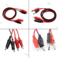 DIY Clip Test Lead Alligator Clips to 4mm Banana Test Lead Cable Double Alligator Head Crocodile Clip Roach Electrical Wire WB6