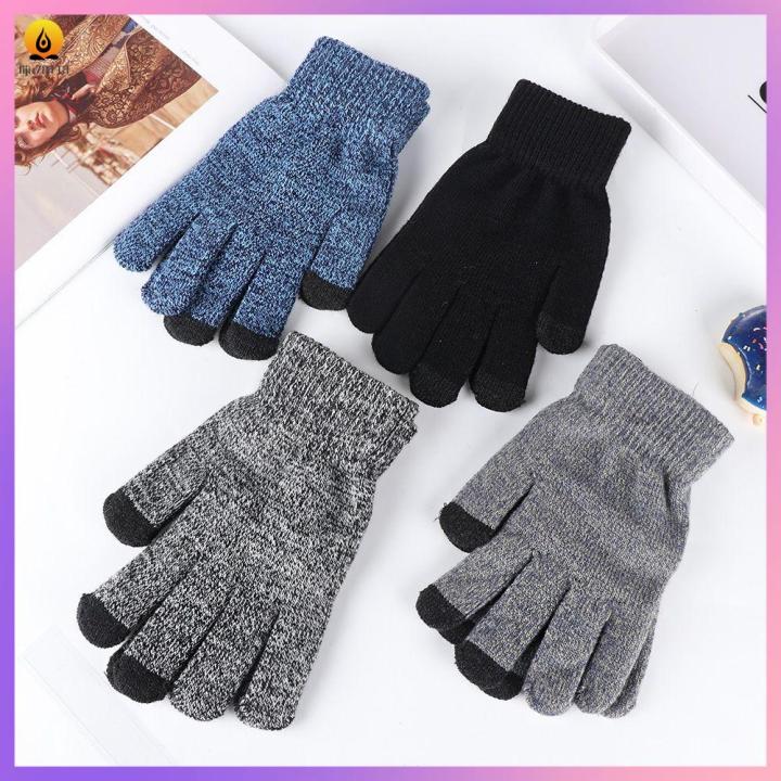 Wool Blend Brushed Lining Touchscreen Gloves