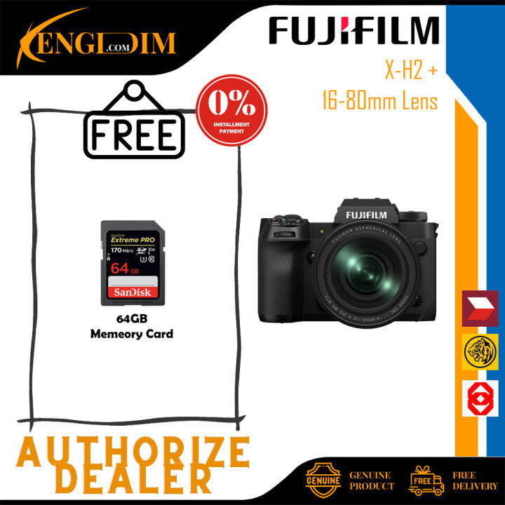 FUJIFILM XH2 Mirrorless Camera with 1680mm Lens (Fujifilm Malaysia