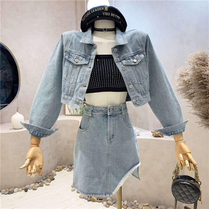 fall-winter-fashion-streetwear-denim-2-piece-set-women-crop-top-short-jacket-coat-mini-skirt-sets-casual-skirt-two-piece-suits