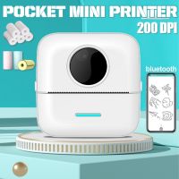 1200mAh Mini USB Portable Thermal Printer Printing Wireless BT Connect Printers 200dpi Photo Lable Paper Photo Pocket Thermal Printer