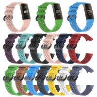 ☊❈ Silikonowy pasek do zegarka opaska na Fitbit Charge 3 monitor aktywności fizycznej Smartwatch wymiana paska sportowego Watchband