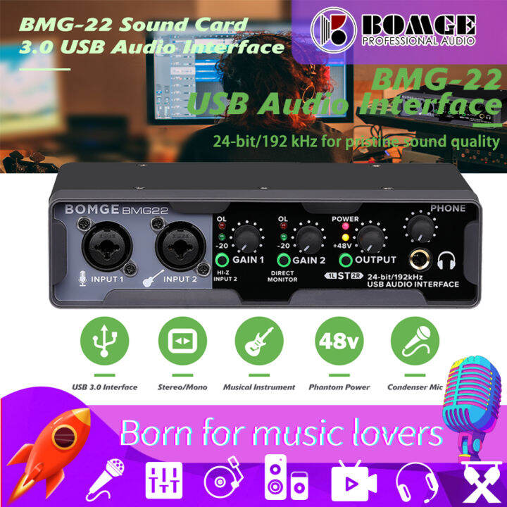 Bomge Bmg Usb Audio Interface I Bit Khz V Phantom Power For Condenser