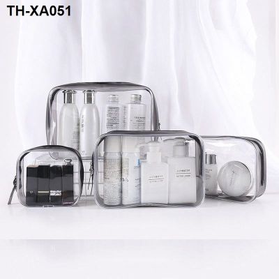 capacity transparent make-up bag travel portable waterproof ins receive web celebrity cosmetic wash gargle female trumpet