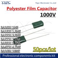 50pcs 1000V Polyester Film Capacitor 3A102J 1NF 3A152J 1.5NF 3A222J 2.2NF 3A272J 2.7NF 3A332J 3.3NF 3A472J 4.7NF 3A103J 10NF