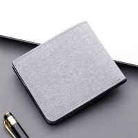 For Male Vintage Short Thin Money Bag Credit Card Card Holder Korean Purse Men Wallets Canvas