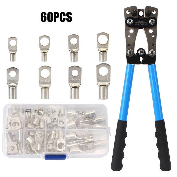 60pcs Auto Copper Ring Terminals Soldered Connector Kit Battery ...