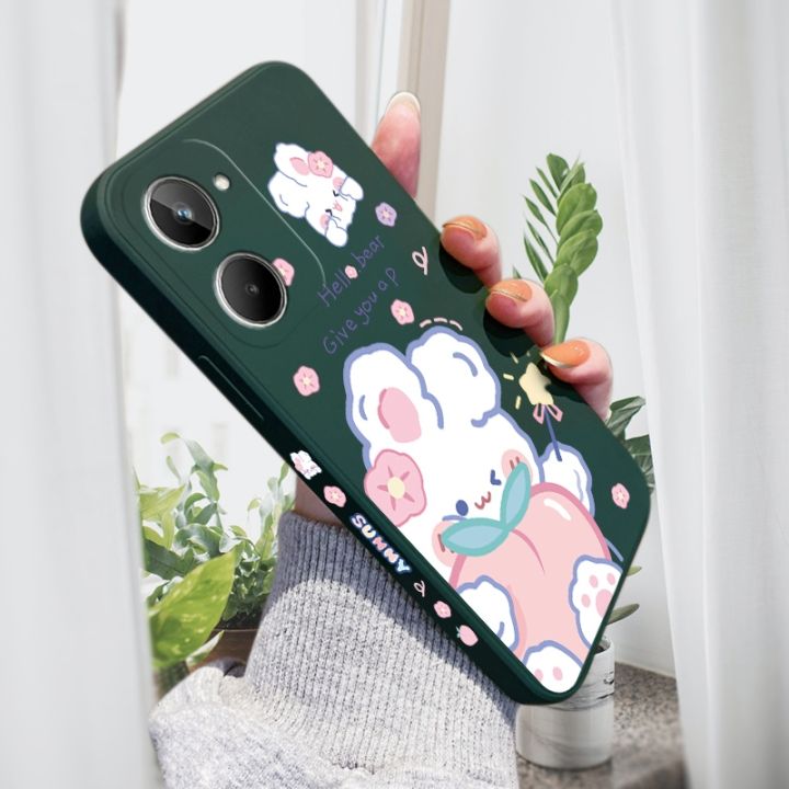 case-for-realme-10-4g-pro-plus-9i-9-8-8i-7-7i-5-5i-5s-6-6i-c17-5g-liquid-silicone-cute-cartoon-rabbit-phone-cover-funda-coque