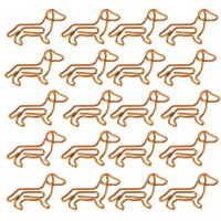 Cute Special-shaped Customization Cartoon Paper Clamps Paper Clips Gold Paper Clip Bookmark Clip Dachshund