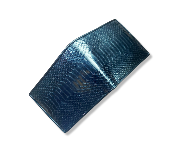 genuine-black-snake-skin-bifold-wallet-กระเป๋าธนบัตร-กระเป๋าสตางค์สองพับ-กระเป๋าตังค์-ทรง-us-เป็นหนังท้องงู-สีดำ-สำหรับ-unisex-ทั้งผู้ชายและผู้หญิง